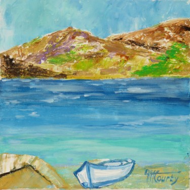 Peinture intitulée "Méditerranée" par Myriam Courty, Œuvre d'art originale, Acrylique Monté sur Châssis en bois