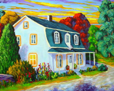 La champètre de la 4e avenue (Couleurs de l'Âme) Peinture intitulée "La champètre de la…" par Jean Cousineau, Œuvre d'art originale, Acrylique