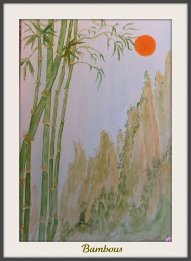 Painting titled "Bambous" by Jean Pierre Coussaert, Original Artwork