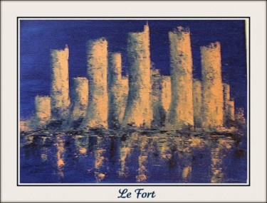 Painting titled "Le Fort" by Jean Pierre Coussaert, Original Artwork