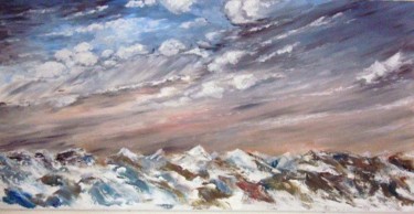 Peinture intitulée "Vagues de Montagnes" par Jean Pierre Coussaert, Œuvre d'art originale