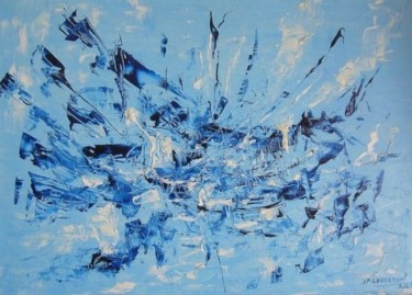 Painting titled "Grand Bleu" by Jean Pierre Coussaert, Original Artwork