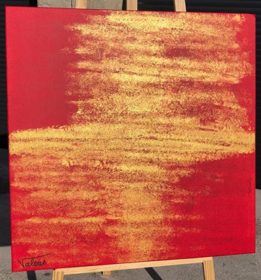Painting titled "Rouge or" by Valérie Coutret, Original Artwork
