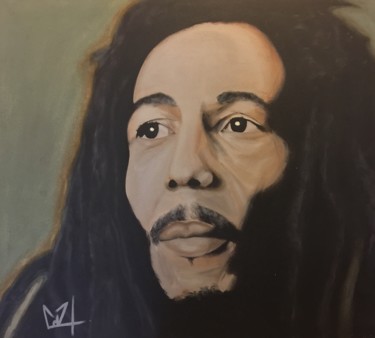 Peinture intitulée "Bob Marley" par Christophe Couzy, Œuvre d'art originale, Acrylique