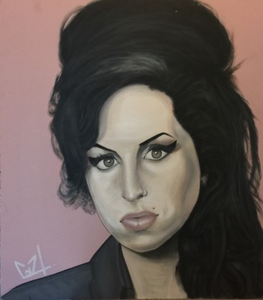 Peinture intitulée "Amy Whinehouse" par Christophe Couzy, Œuvre d'art originale, Acrylique