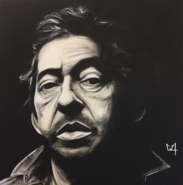 Painting titled "Gainsbourg" by Christophe Couzy, Original Artwork, Acrylic