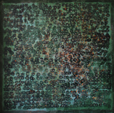 Peinture intitulée "Vert Point" par Covadonga Castro, Œuvre d'art originale, Huile Monté sur Châssis en bois
