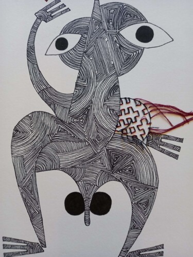 "A vos ordres" başlıklı Tablo Coco Vewenda tarafından, Orijinal sanat, Mürekkep