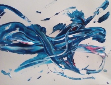 Ζωγραφική με τίτλο "Abstract infinity" από Coyote Shah, Αυθεντικά έργα τέχνης, Ακρυλικό