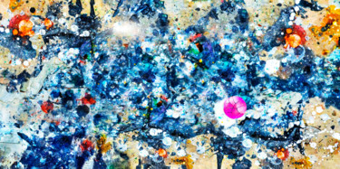 Fotografía titulada "Painting Drops" por Poul Erik Christensen, Obra de arte original, Pintura Digital Montado en Otro panel…