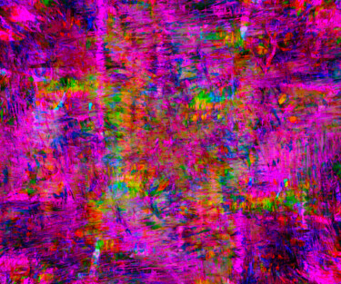 Digital Arts titled "Pink Spray" by Poul Erik Christensen, Original Artwork, 2D Digital Work Mounted on Other rigid panel