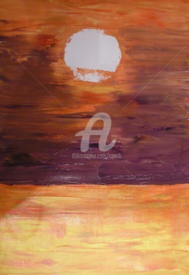 "Sunset over the Oce…" başlıklı Tablo Colette Pennarun tarafından, Orijinal sanat, Petrol