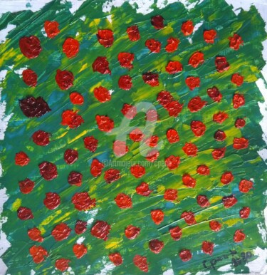 Peinture intitulée "Unknown Flower Fiel…" par Colette Pennarun, Œuvre d'art originale, Huile