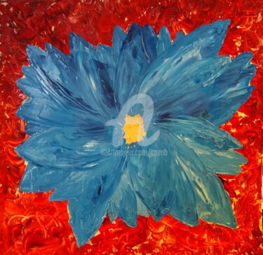 Peinture intitulée "Unknown Flower n°6" par Colette Pennarun, Œuvre d'art originale, Huile