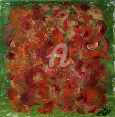 Peinture intitulée "Champs de Fleurs St…" par Colette Pennarun, Œuvre d'art originale, Huile