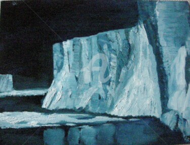 Painting titled "Iceberg (2)" by Colette Pennarun, Original Artwork, Oil