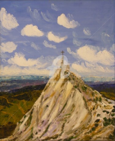 Painting titled "La Sainte Victoire…" by Colette Pennarun, Original Artwork, Oil