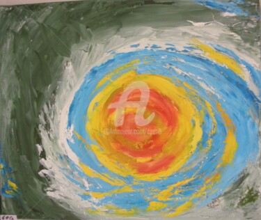 Peinture intitulée "Tropical Storm - Ike" par Colette Pennarun, Œuvre d'art originale, Huile