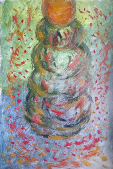Peinture intitulée "Sunflower 2 - Inspi…" par Colette Pennarun, Œuvre d'art originale, Huile