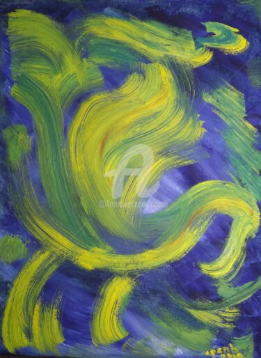 Painting titled "Winds 1 - Jake" by Colette Pennarun, Original Artwork, Oil