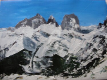 Pittura intitolato "Abruzzo - Mont Sasso" da Colette Pennarun, Opera d'arte originale, Olio Montato su Telaio per barella in…