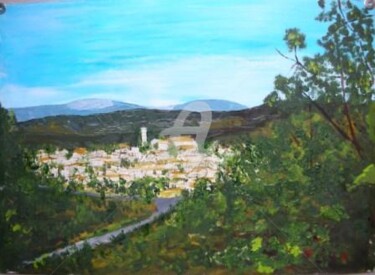 Peinture intitulée "Abruzzo - Arrivée s…" par Colette Pennarun, Œuvre d'art originale, Huile