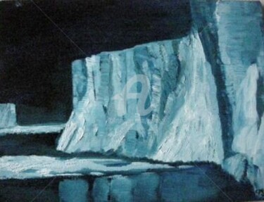 Painting titled "A la dérive - Icebe…" by Colette Pennarun, Original Artwork