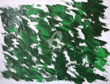 Peinture intitulée "A travers le feuill…" par Colette Pennarun, Œuvre d'art originale