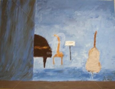 Pittura intitolato "L'attente des instr…" da Colette Pennarun, Opera d'arte originale