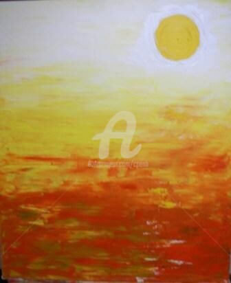 Peinture intitulée "Effet Solaire n°1 -…" par Colette Pennarun, Œuvre d'art originale