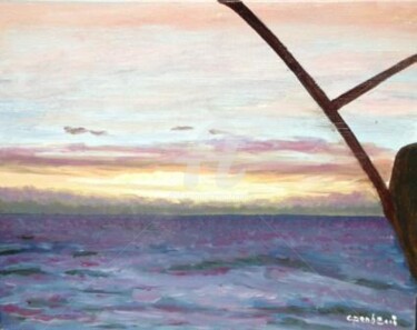 Painting titled "Sunrise 3 in South…" by Colette Pennarun, Original Artwork, Oil