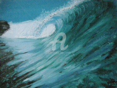 Painting titled "La Vague n°2 (type…" by Colette Pennarun, Original Artwork