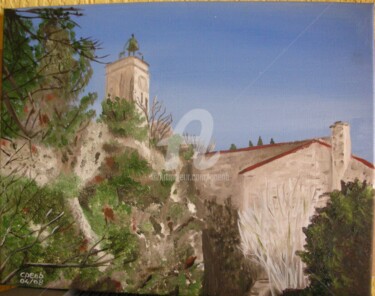 Painting titled "Eygalières - Le Châ…" by Colette Pennarun, Original Artwork, Oil