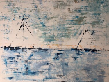 Painting titled "Voiles éternelles" by Christine Pizzorni, Original Artwork, Oil