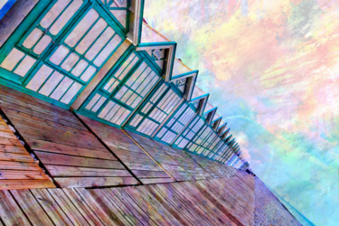 Les cabanons arc en ciel Photographie intitulée "Les cabanons arc en…" par Christelle Prieur, Œuvre d'art originale, Photographie numérique