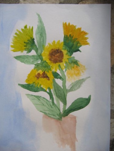 Peinture intitulée "soleilss 2" par Claire Paul, Œuvre d'art originale