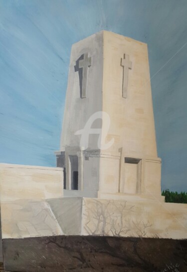 Painting titled "Lone Pine Memorial…" by Roachie - The Gallipoli Artist, Original Artwork, Acrylic