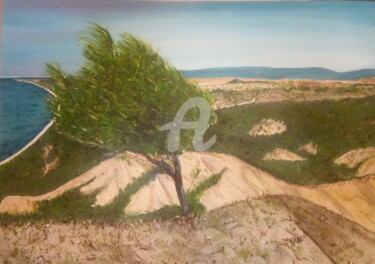 Painting titled "The Lonely Pine at…" by Roachie - The Gallipoli Artist, Original Artwork, Acrylic