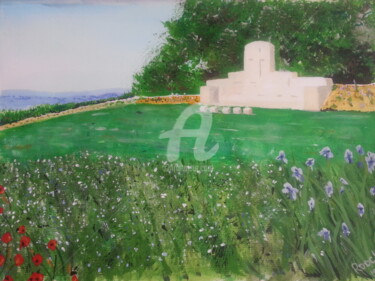 Painting titled "Three favourite lad…" by Roachie - The Gallipoli Artist, Original Artwork, Acrylic