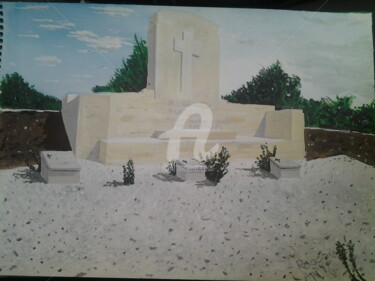 Painting titled "The Long Walk to Pl…" by Roachie - The Gallipoli Artist, Original Artwork, Acrylic
