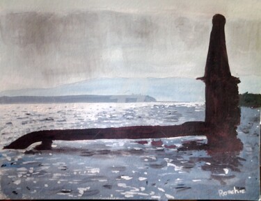 Painting titled "The Loch Ness Monst…" by Roachie - The Gallipoli Artist, Original Artwork, Acrylic