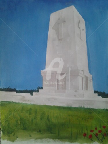 Painting titled "Lone Pine Memorial…" by Roachie - The Gallipoli Artist, Original Artwork, Acrylic