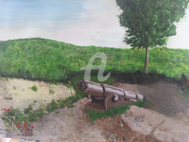 Painting titled "The Lonely Mesudiye…" by Roachie - The Gallipoli Artist, Original Artwork, Acrylic
