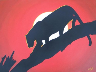 Peinture intitulée "the panther" par Craig Willms, Œuvre d'art originale