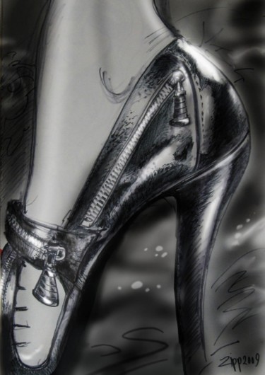 Artcraft titled "Sergio Rossi shoe" by Jefferson Zipp, Original Artwork