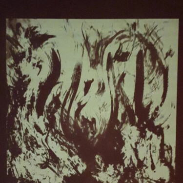 Peinture intitulée "" Flammes spirituel…" par Crakerblackblack, Œuvre d'art originale, Gravure