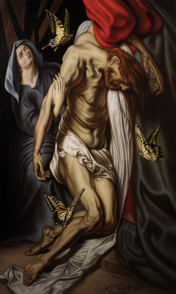 Pittura intitolato "Métamorphosis III" da Frédéric Martin, Opera d'arte originale, Olio Montato su Telaio per barella in leg…