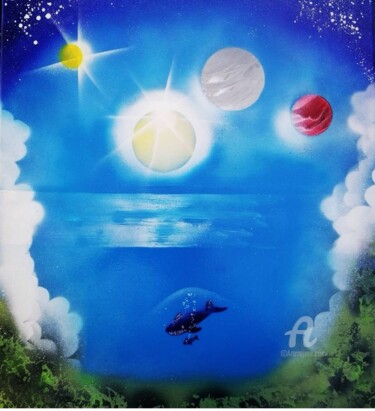 Painting titled "Venusta stellae" by Crea'Paint, Original Artwork, Acrylic