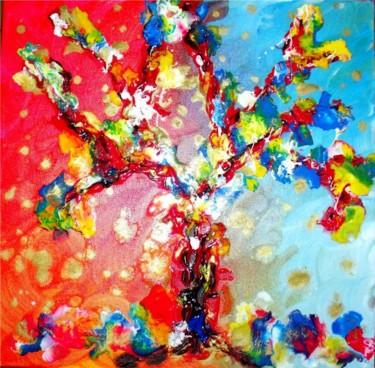 Painting titled "L'arbre de vie" by Crealys, Original Artwork, Oil