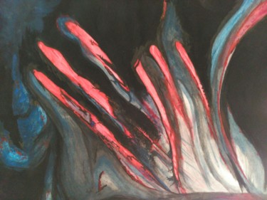 Pintura titulada "La colère" por Obeo, Obra de arte original, Acrílico